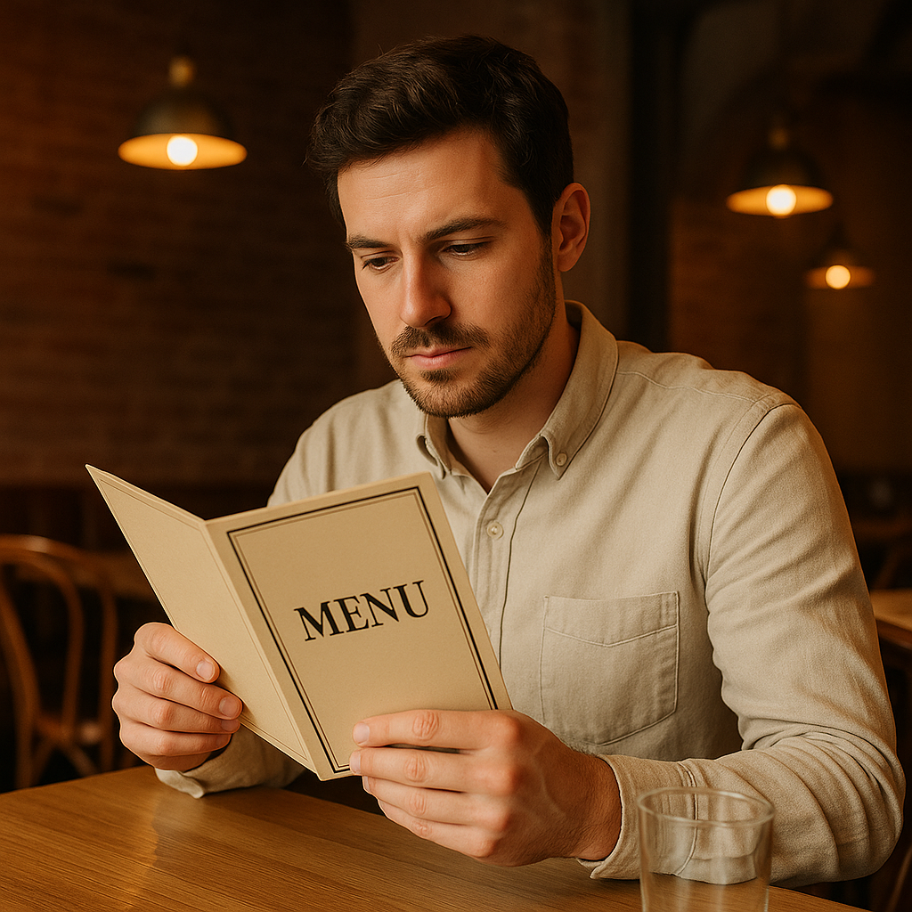 Menù personalizzato in ristorante a Ostia